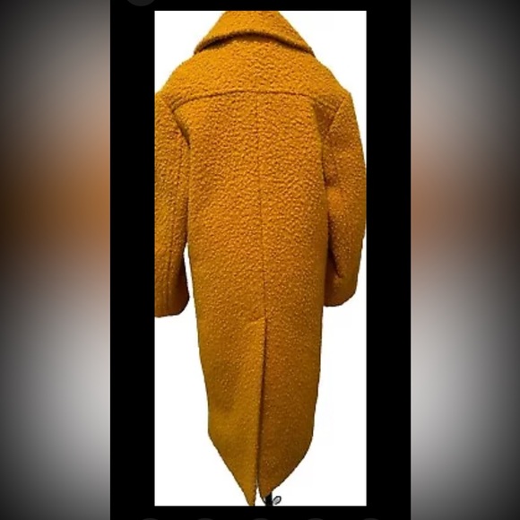 Topshop Boucle Button Front Cost. Mustard. Size 2. NWOT - Picture 11 of 12